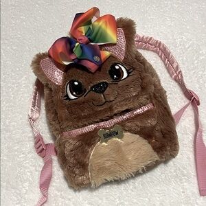 Claire's JoJo Siwa‎ Brown and Pink BOWBOW Yorkie Dog Mini Backpack